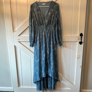 Baltic Born Soieblu Mayfair High Low Maxi Dress - Dusty Blue, Medium